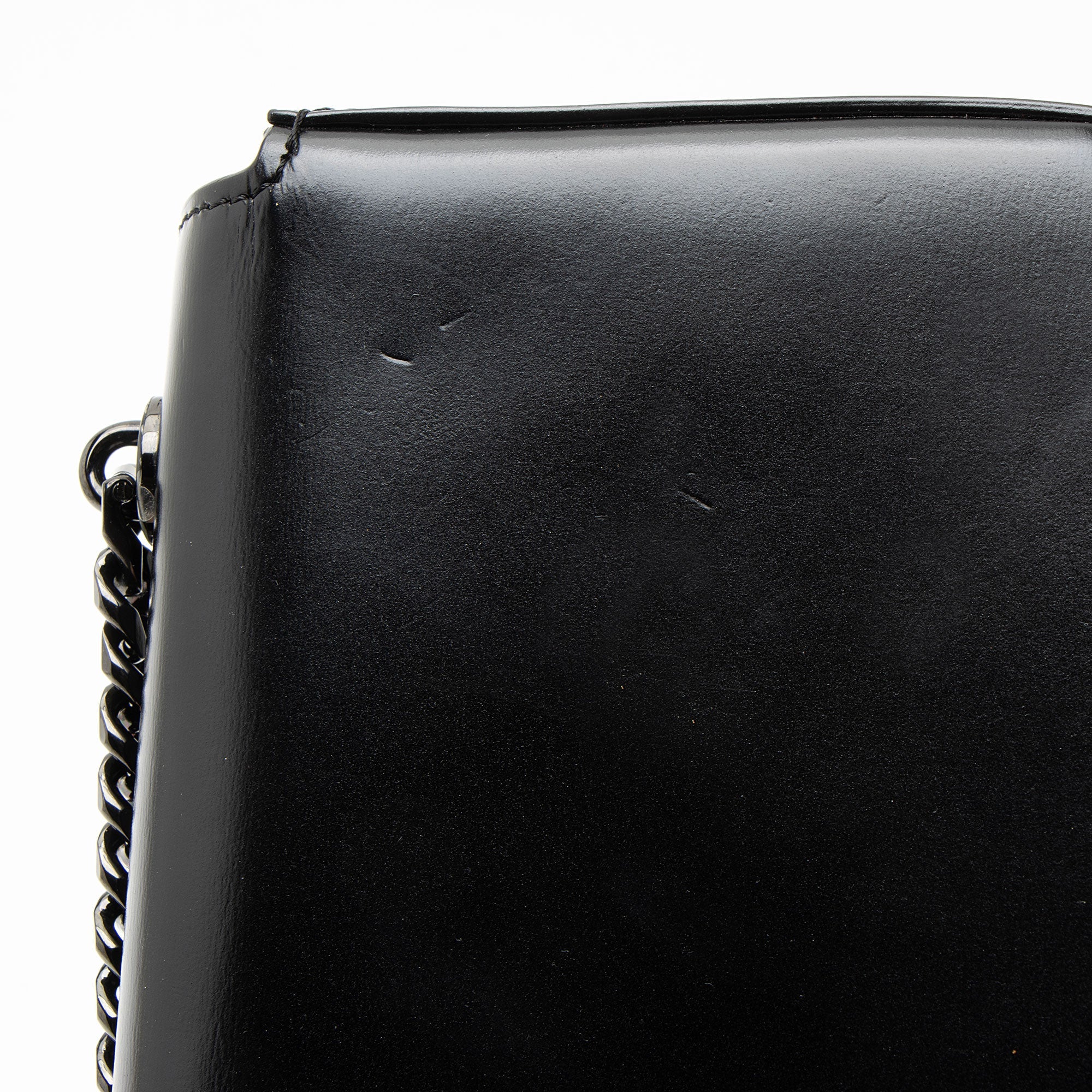 Celine Shiny Calfskin Triomphe Chain Shoulder Bag