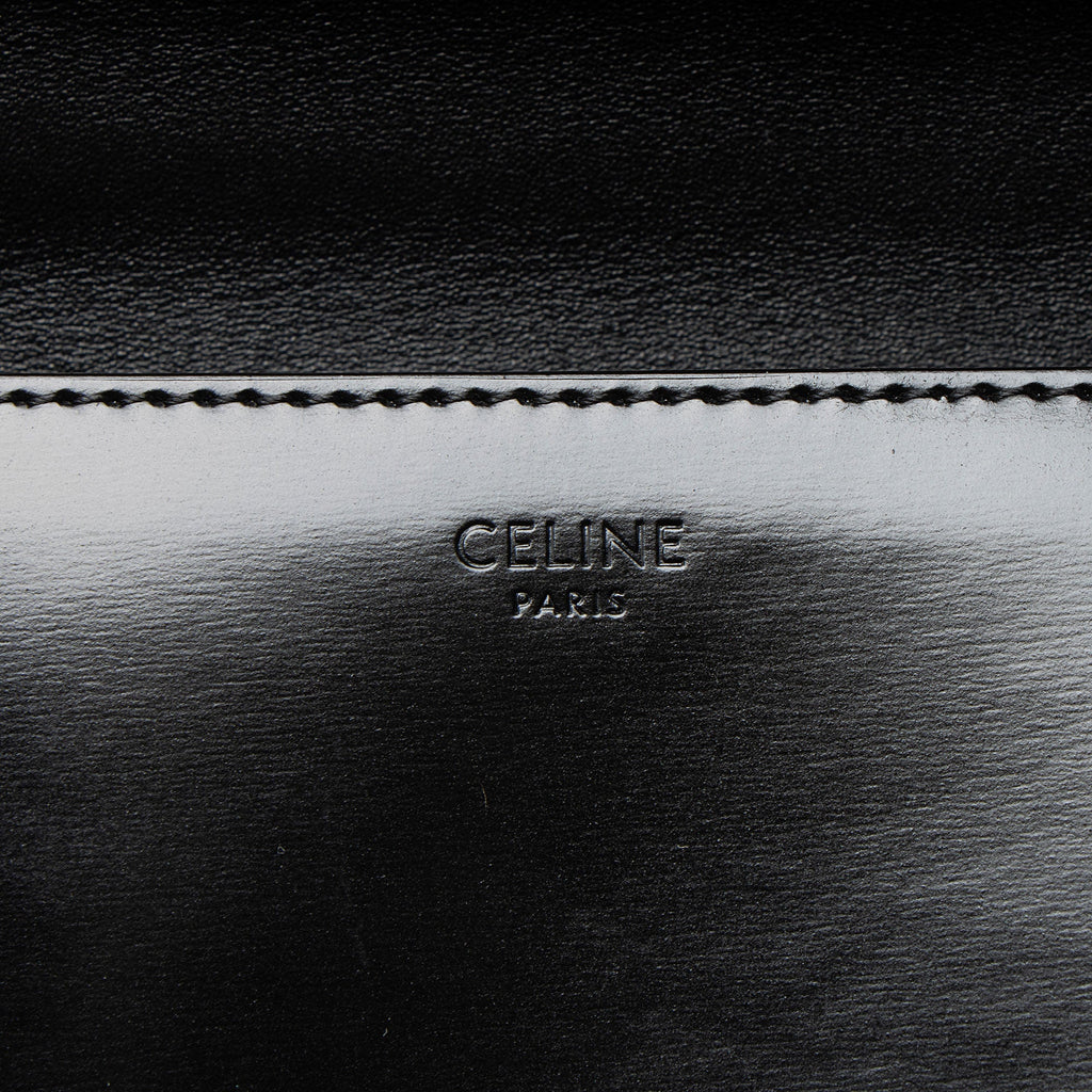 Celine Shiny Calfskin Triomphe Chain Shoulder Bag