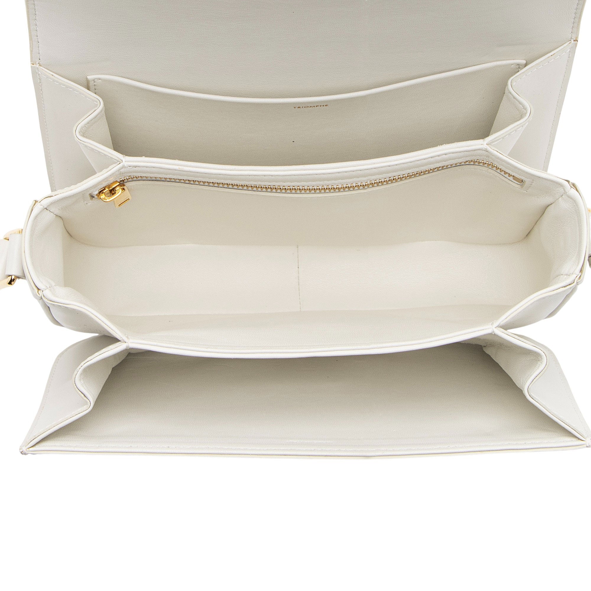 Celine Shiny Calfskin Triomphe Classique Shoulder Bag