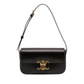 Celine Shiny Calfskin Triomphe Claude Shoulder Bag