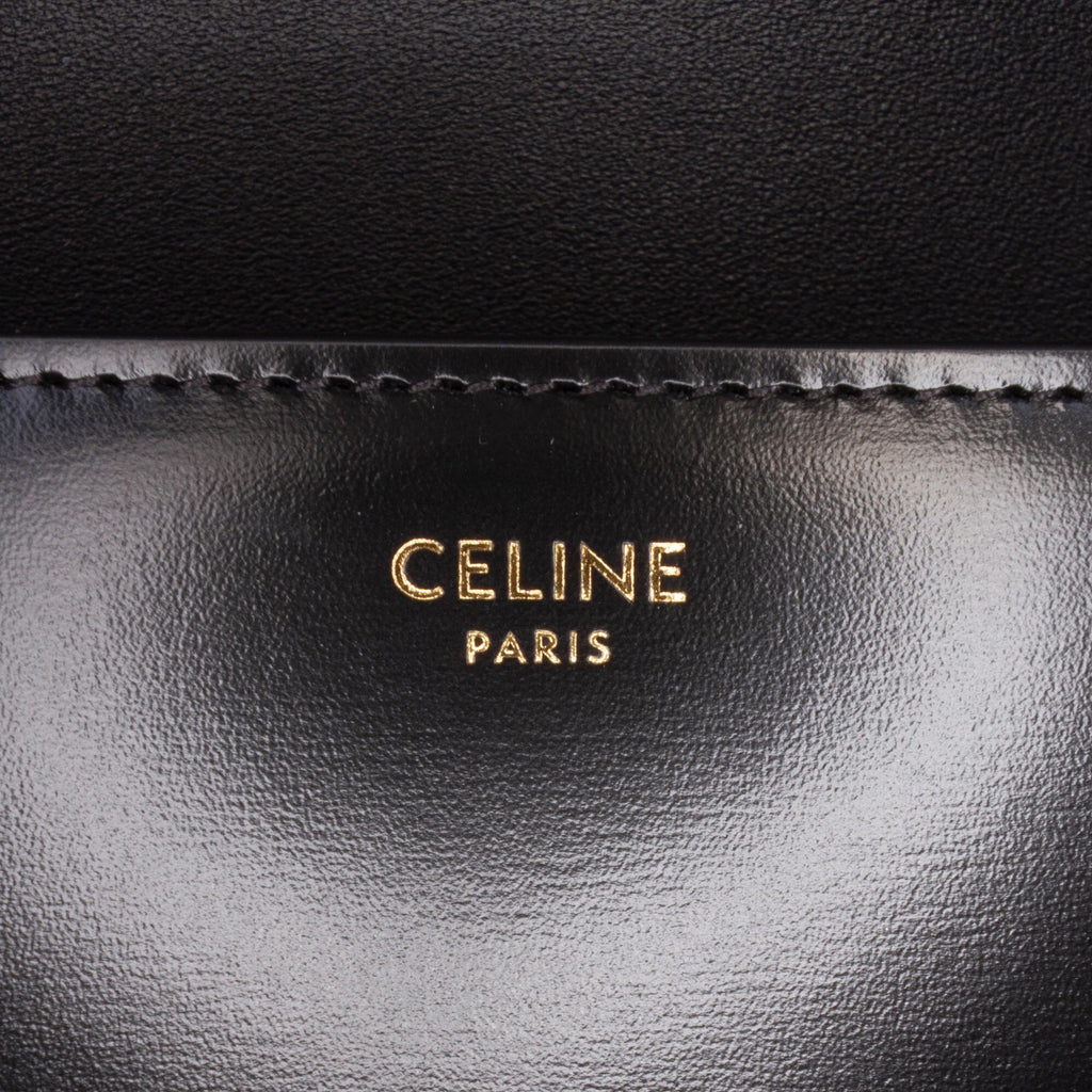 Celine Shiny Calfskin Triomphe Claude Shoulder Bag