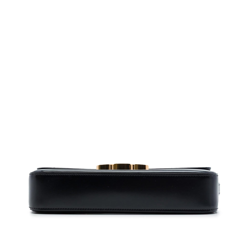 Celine Shiny Calfskin Triomphe Claude Shoulder Bag