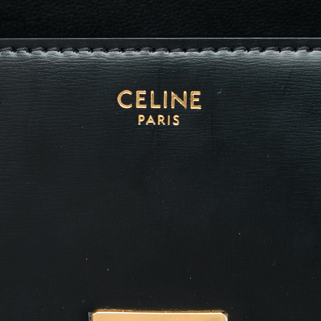 Celine Shiny Calfskin Triomphe Claude Shoulder Bag
