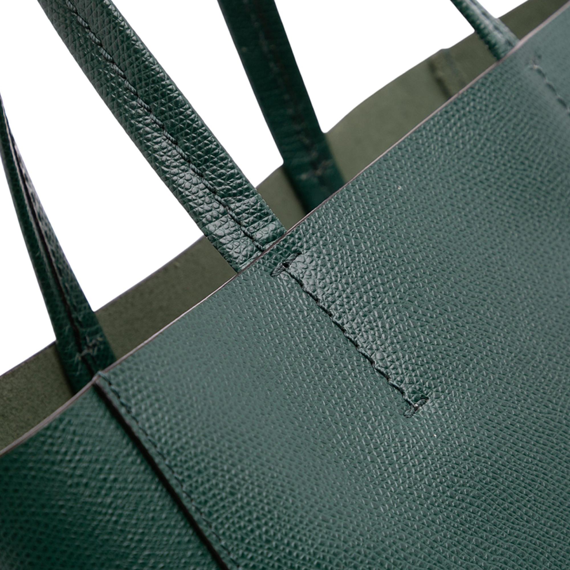 Celine Small Bicolor Grained Calfskin Vertical Cabas Tote