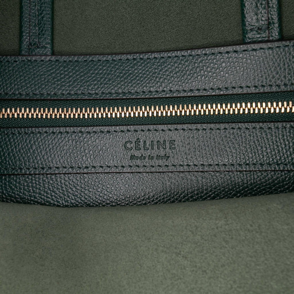 Celine Small Bicolor Grained Calfskin Vertical Cabas Tote