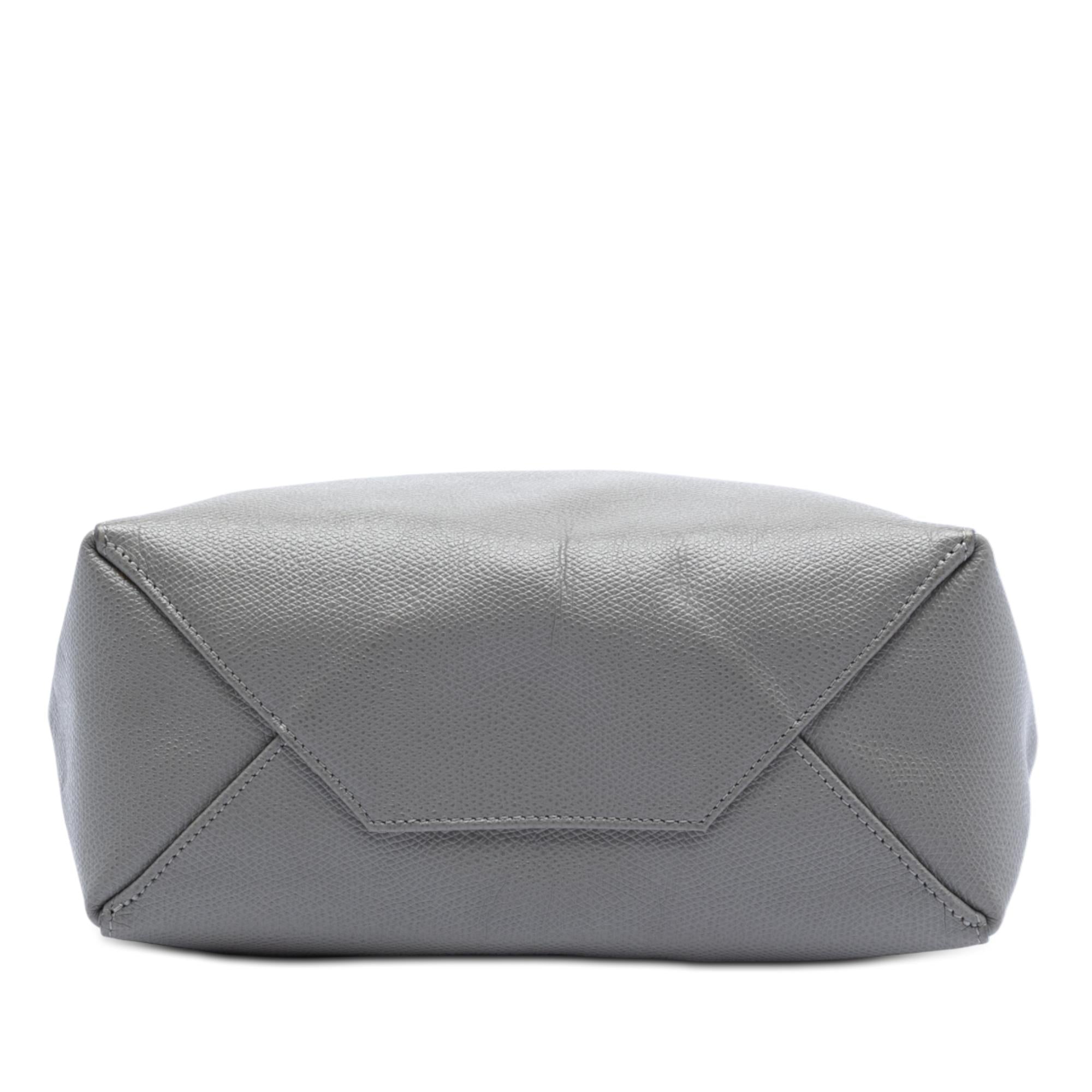 Celine Small Bicolor Grained Calfskin Vertical Cabas Tote