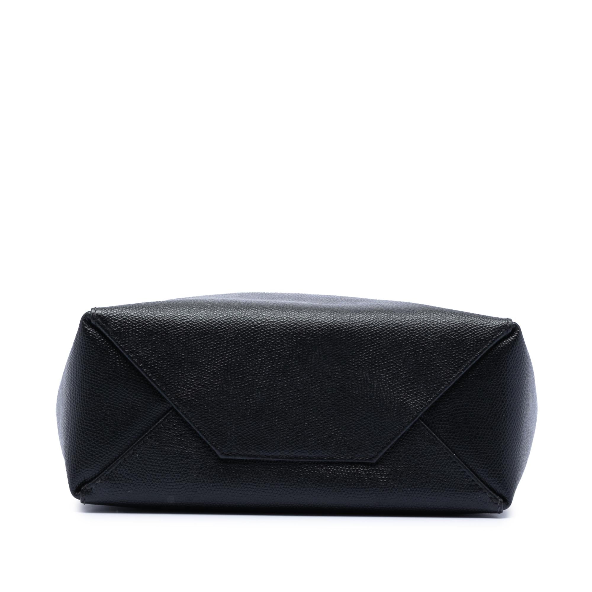 Celine Small Bicolor Grained Calfskin Vertical Cabas Tote
