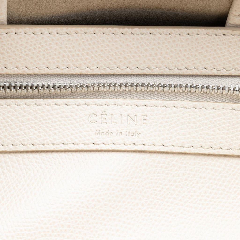 Celine Small Bicolor Grained Calfskin Vertical Cabas Tote