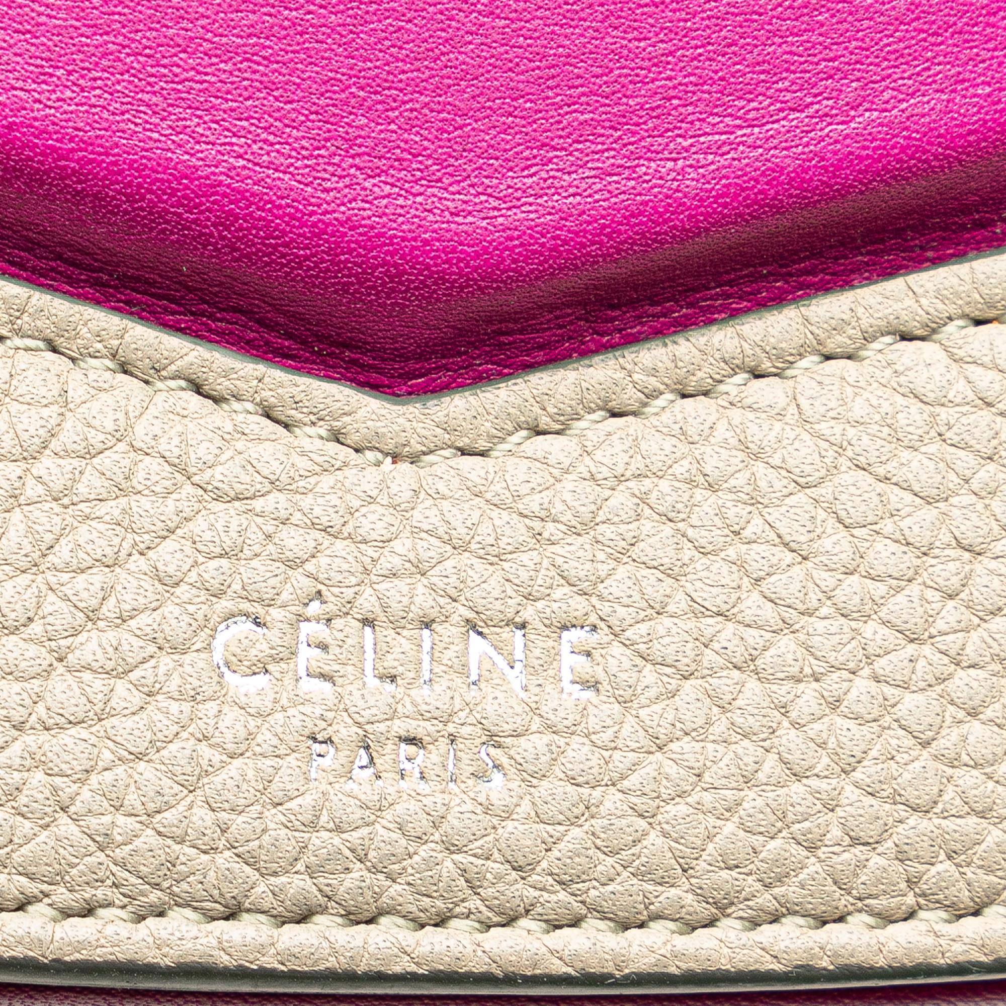 Celine Small Bicolor Leather Trotteur Crossbody