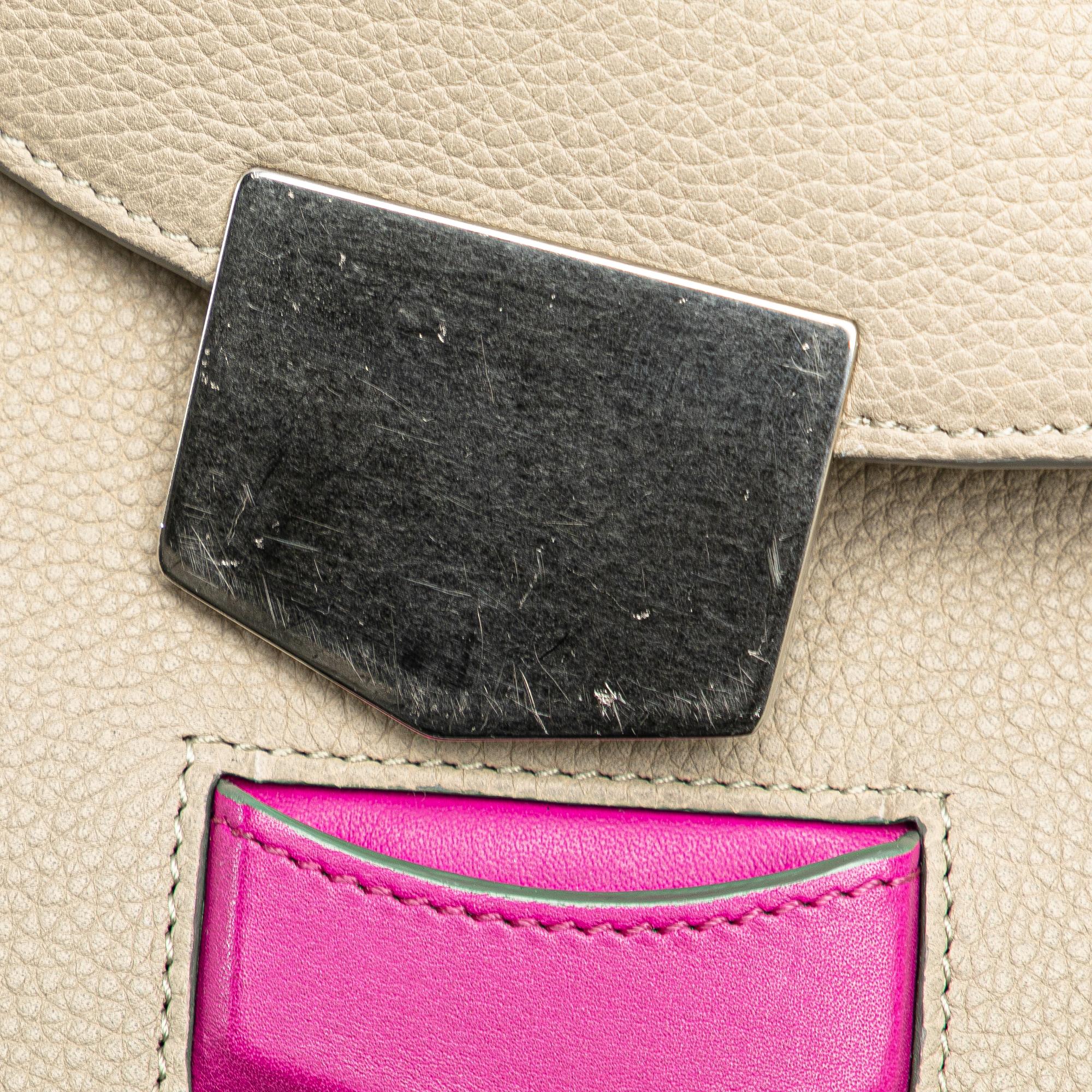 Celine Small Bicolor Leather Trotteur Crossbody
