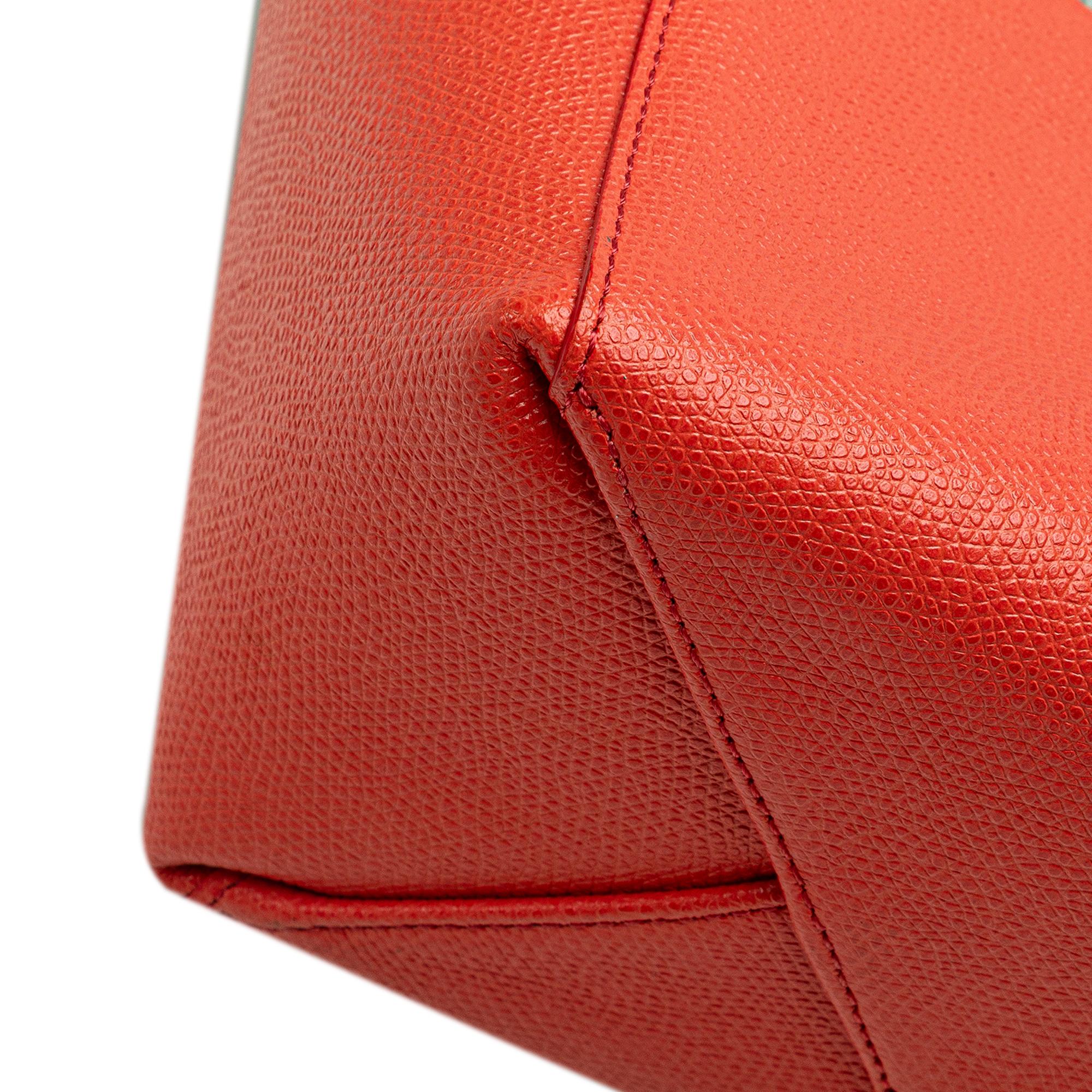 Celine Small Bicolor Leather Vertical Cabas