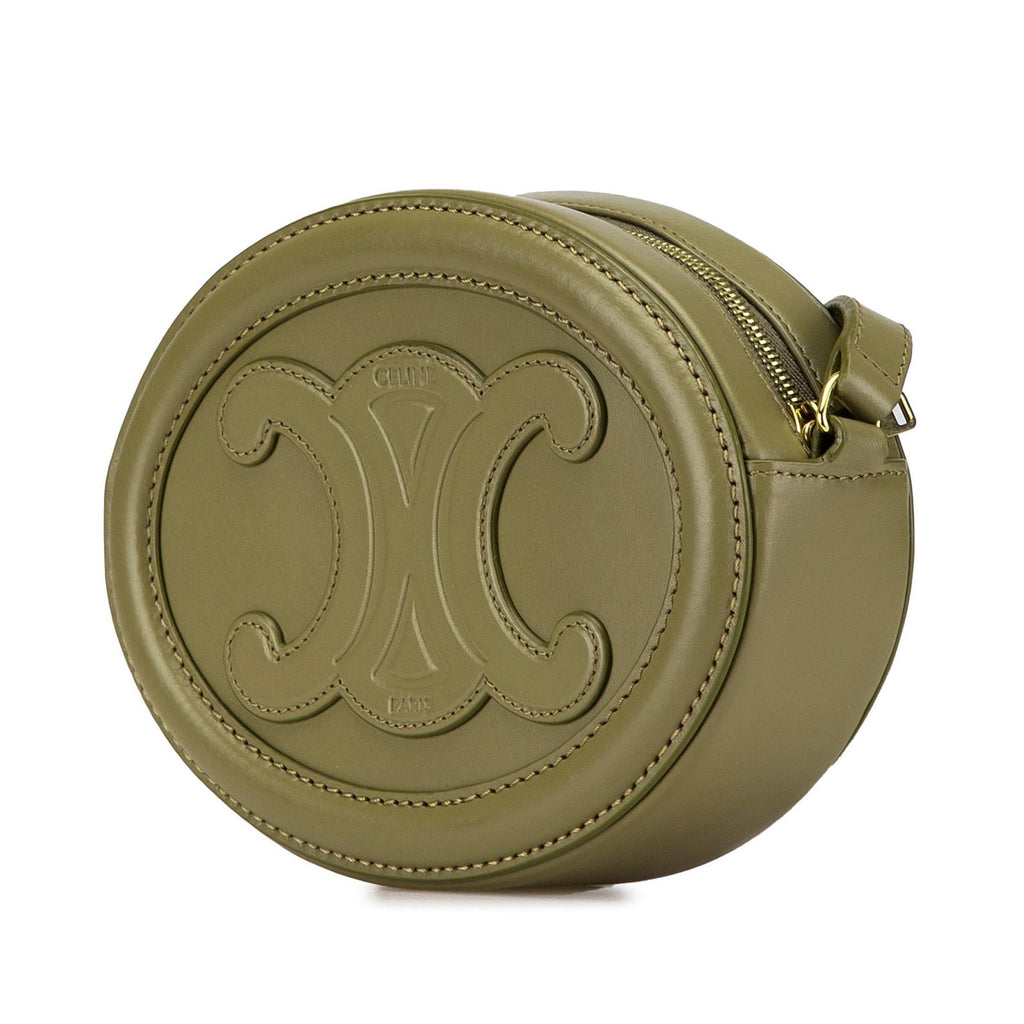 Celine Small Calfskin Cuir Triomphe Oval Crossbody