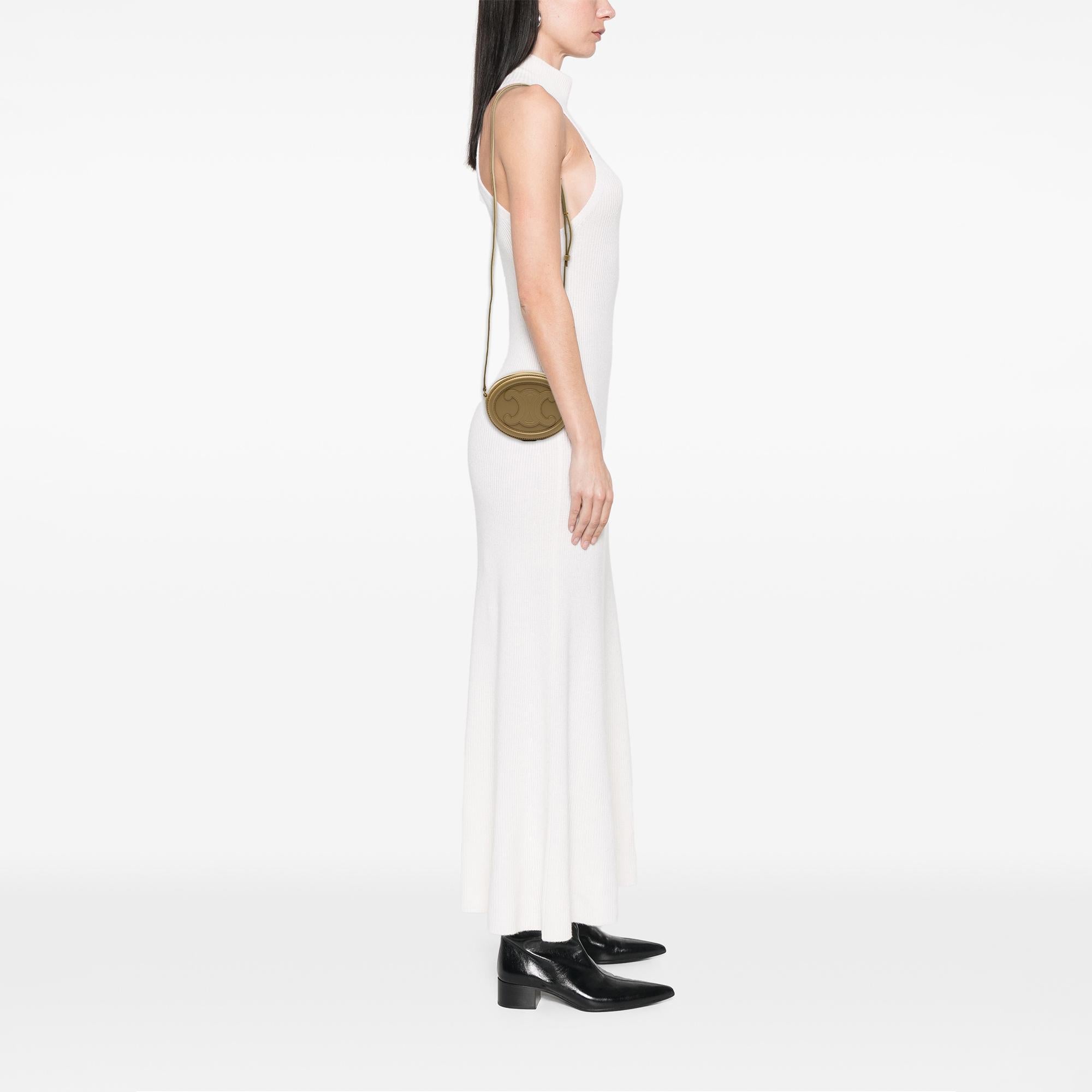 Celine Small Calfskin Cuir Triomphe Oval Crossbody