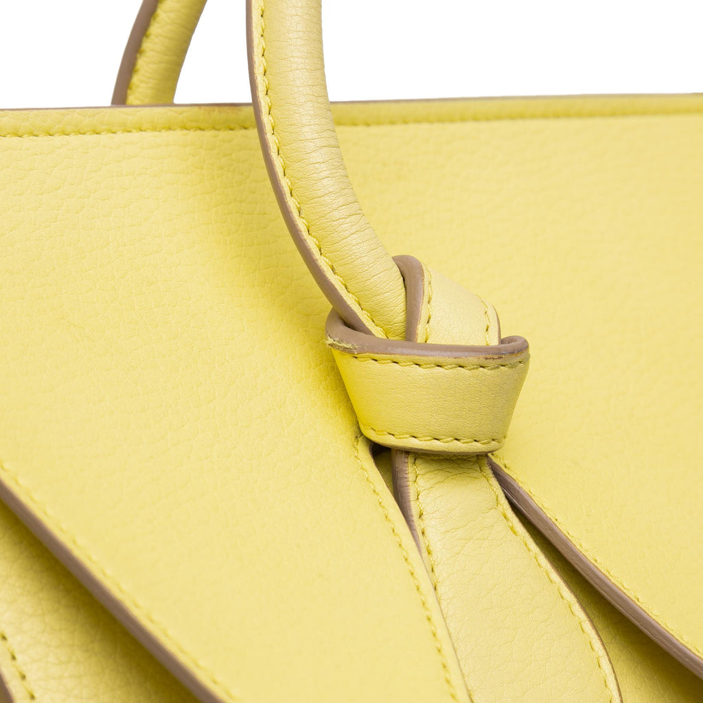 Celine Small Grained Calfskin Tie Tote