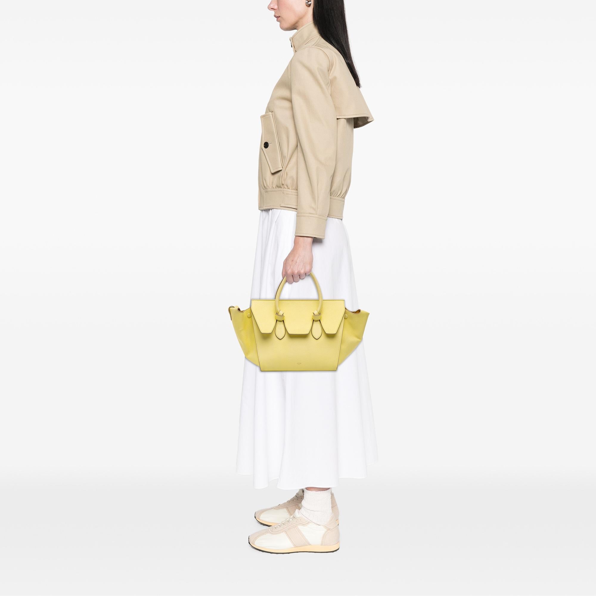 Celine Small Grained Calfskin Tie Tote