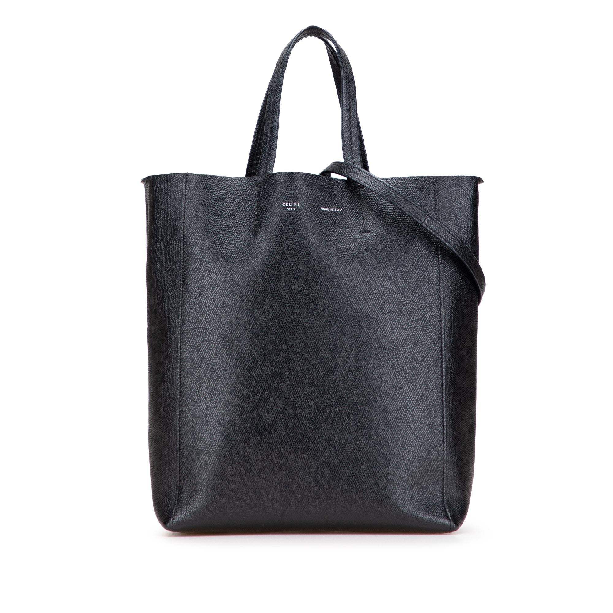 Celine Small Grained Calfskin Vertical Cabas Satchel