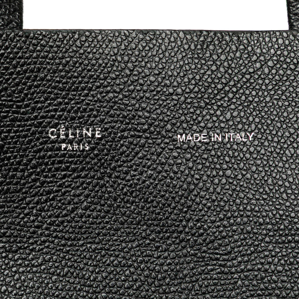 Celine Small Grained Calfskin Vertical Cabas Satchel