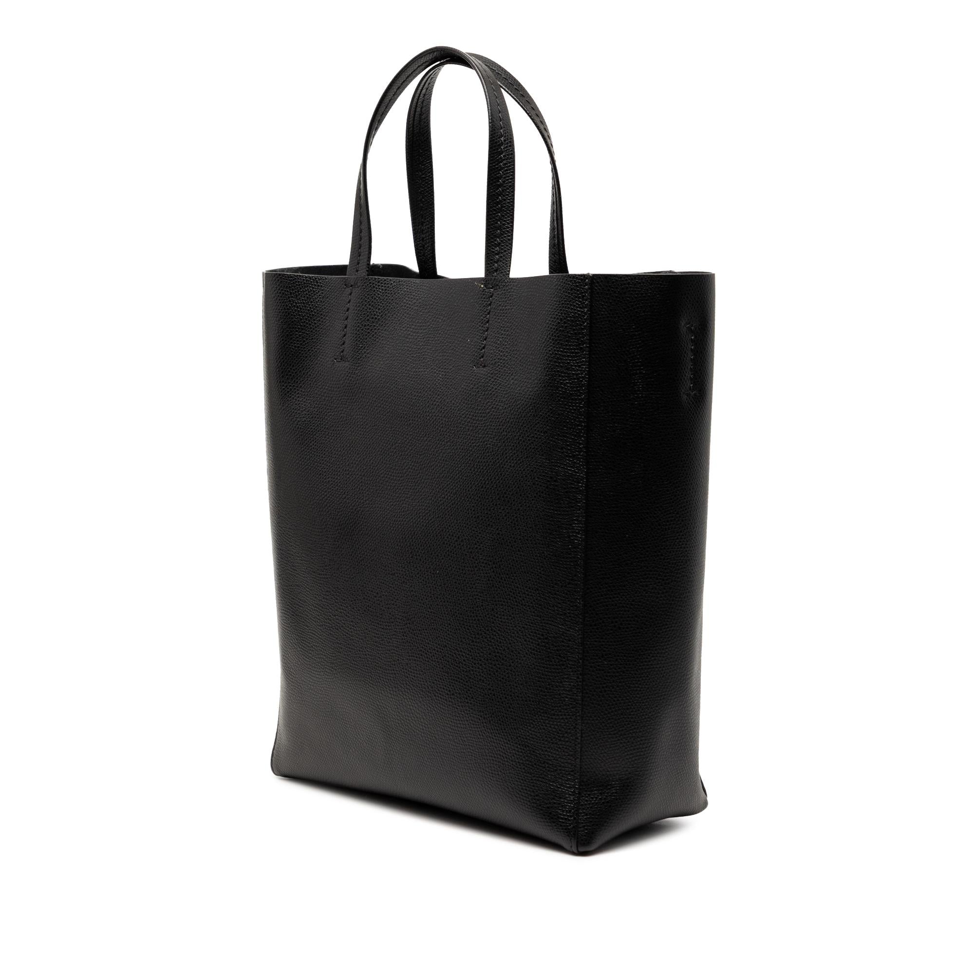 Celine Small Grained Calfskin Vertical Cabas Satchel