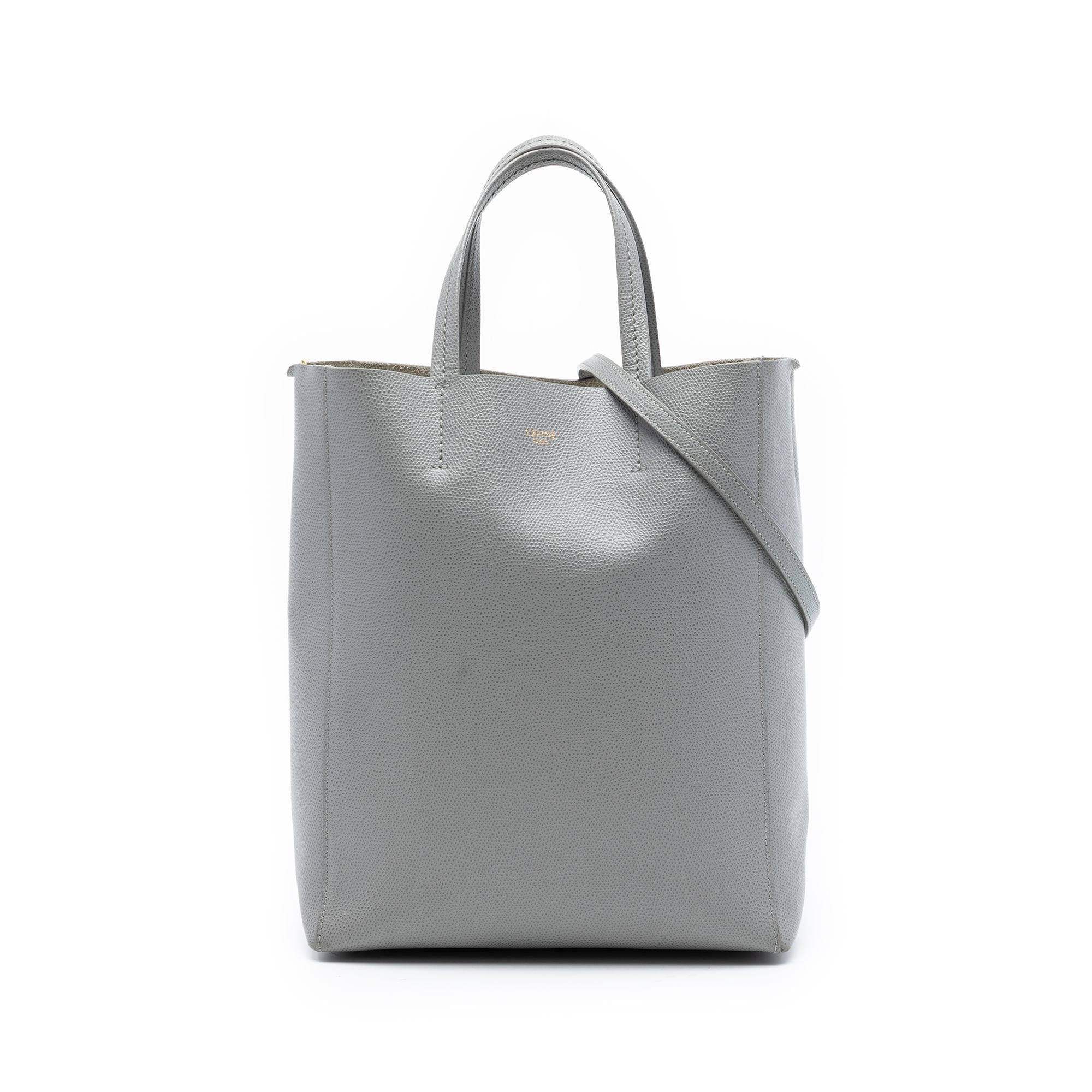 Celine Small Grained Calfskin Vertical Cabas Tote
