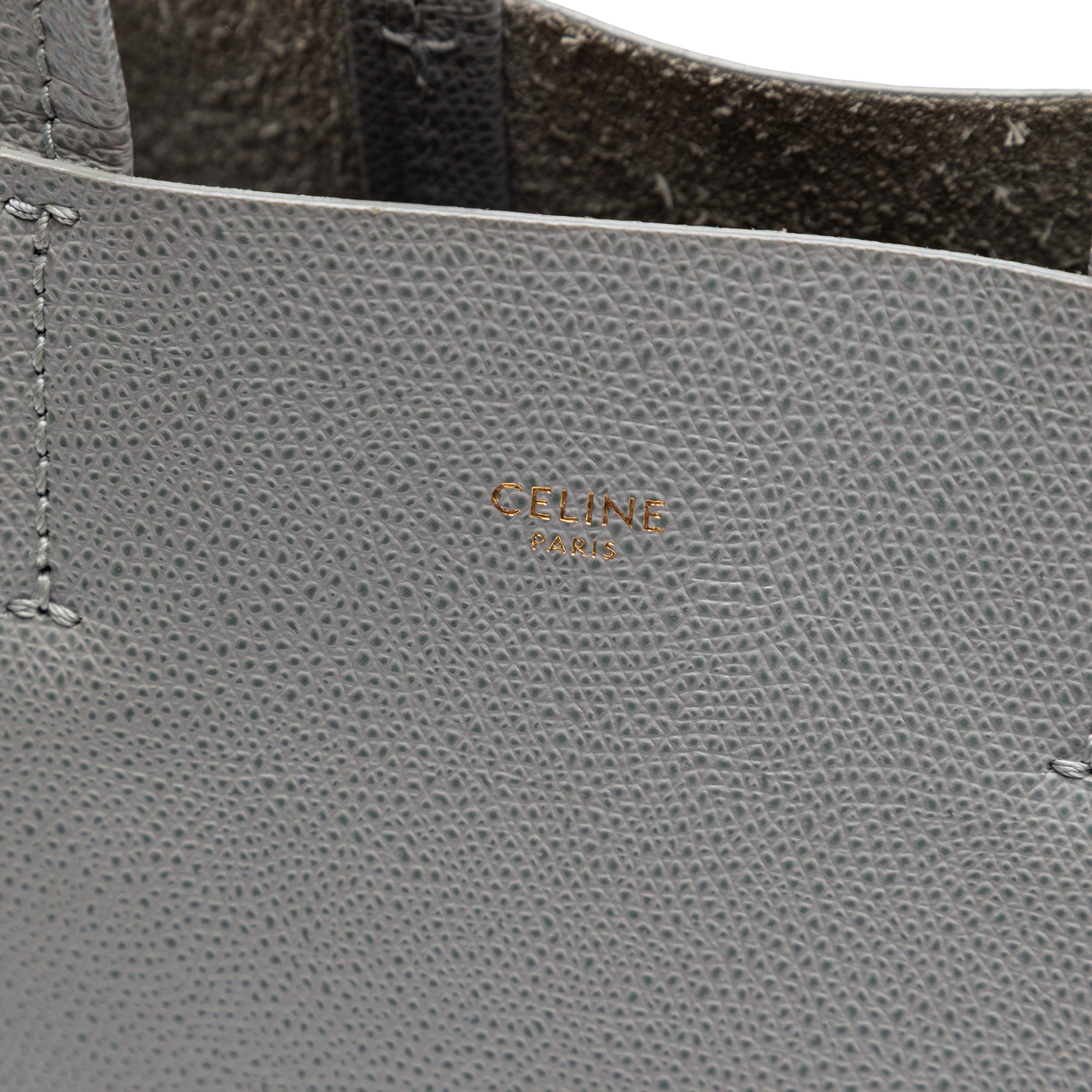 Celine Small Grained Calfskin Vertical Cabas Tote