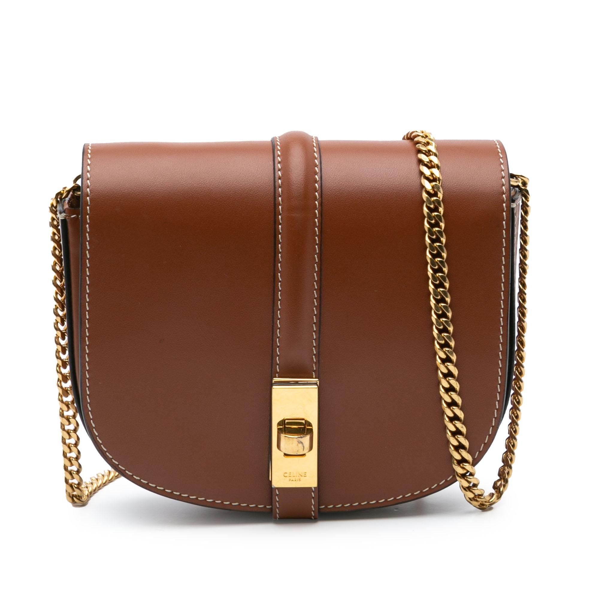 Celine Small Leather Besace 16 Wallet On Chain