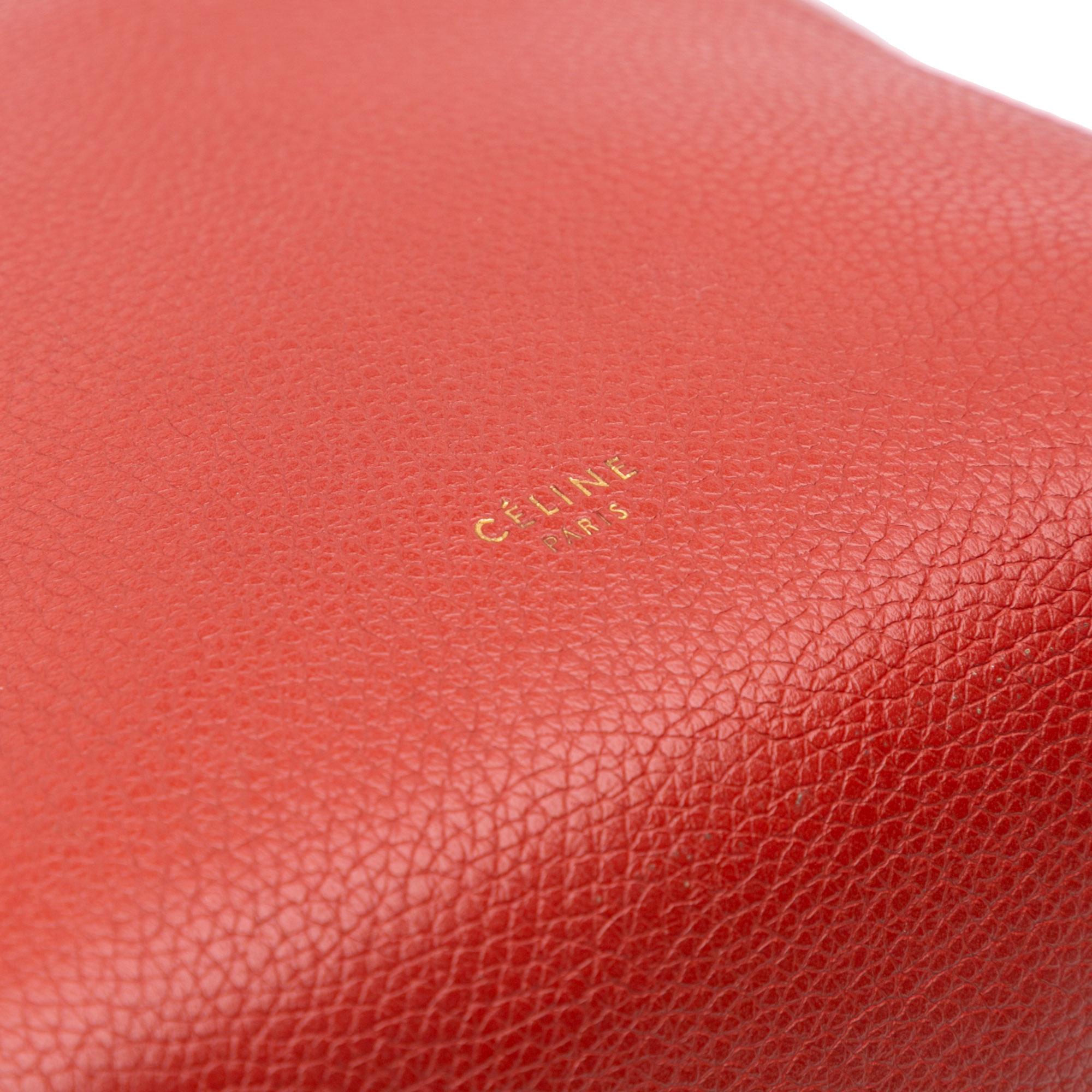 Celine Small Leather Seau Sangle Bucket Bag