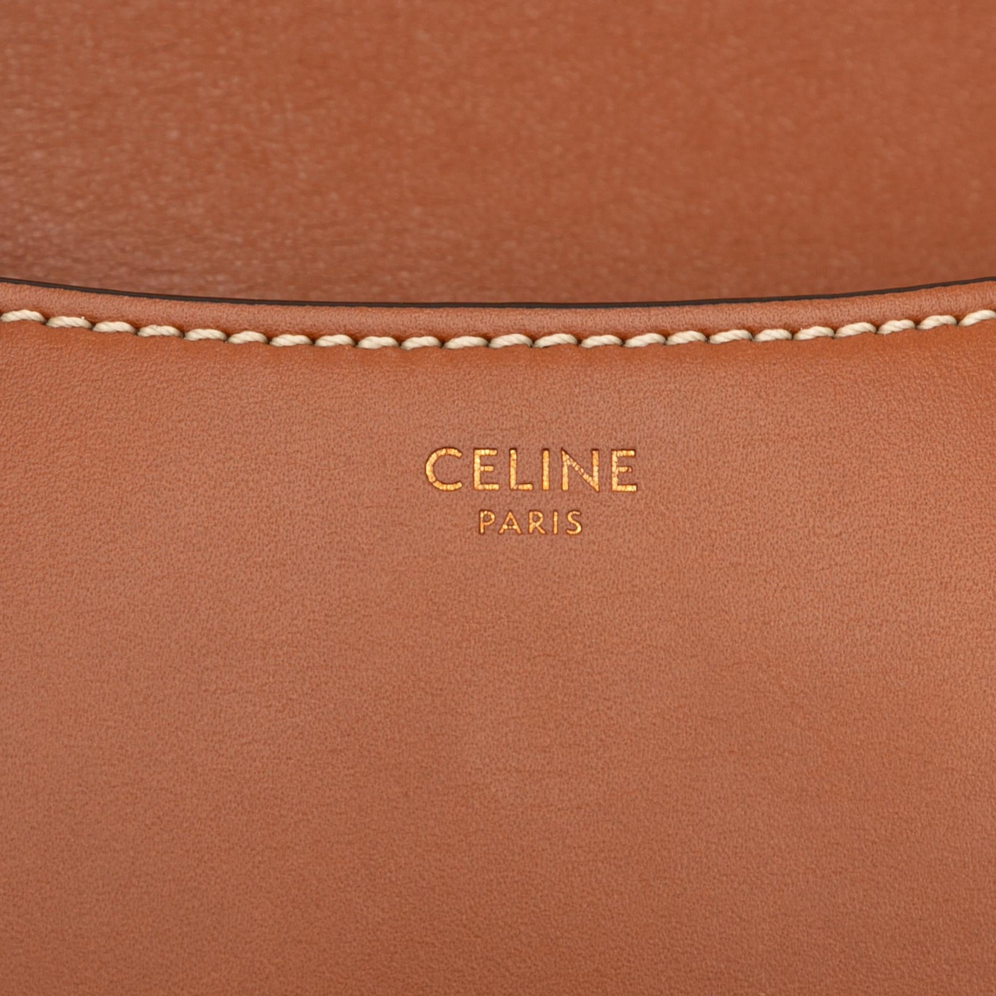 Celine Small Maillon Triomphe Jacquard and Calfskin Crecy Crossbody
