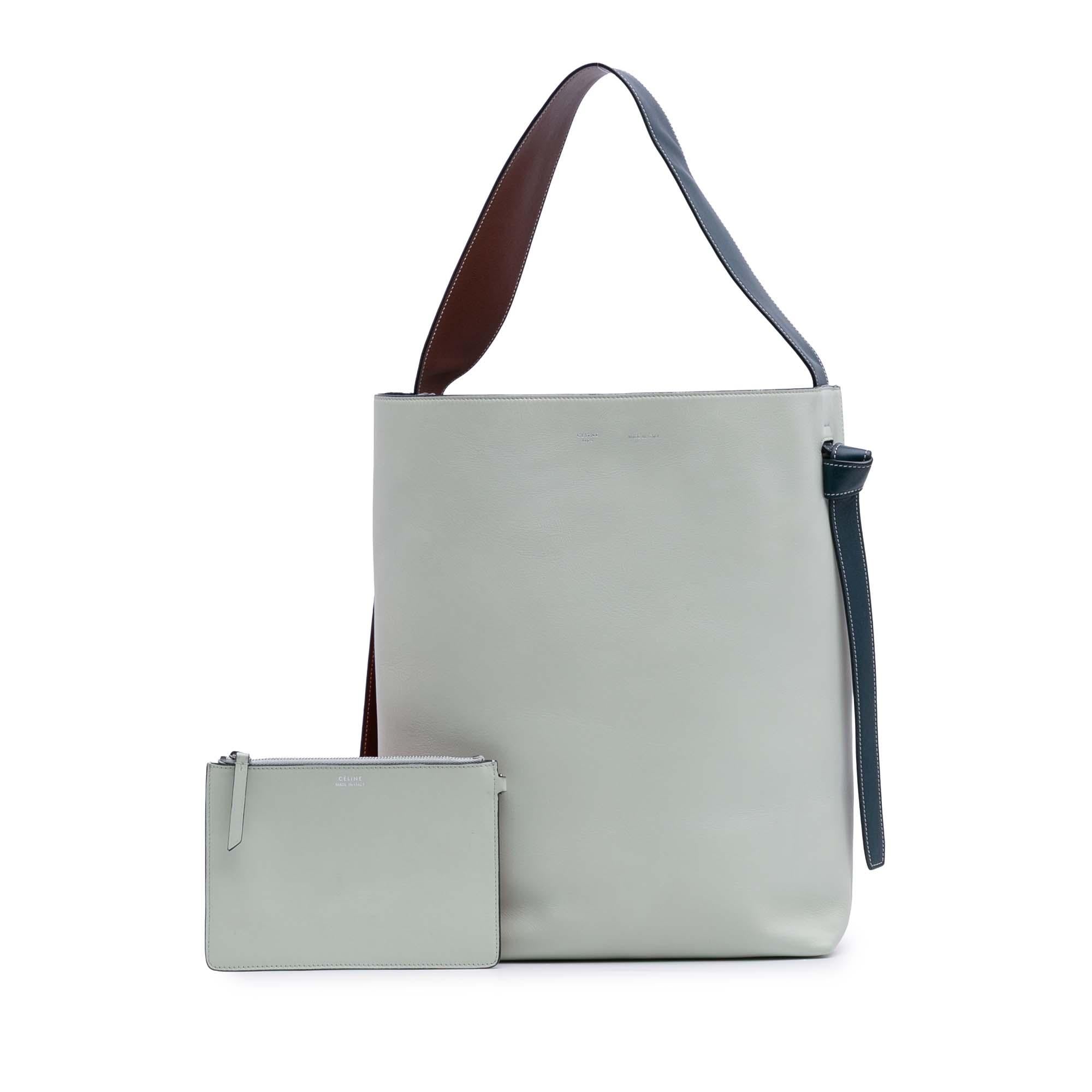 Celine Small Shiny Smooth Calfskin Twisted Cabas Tote