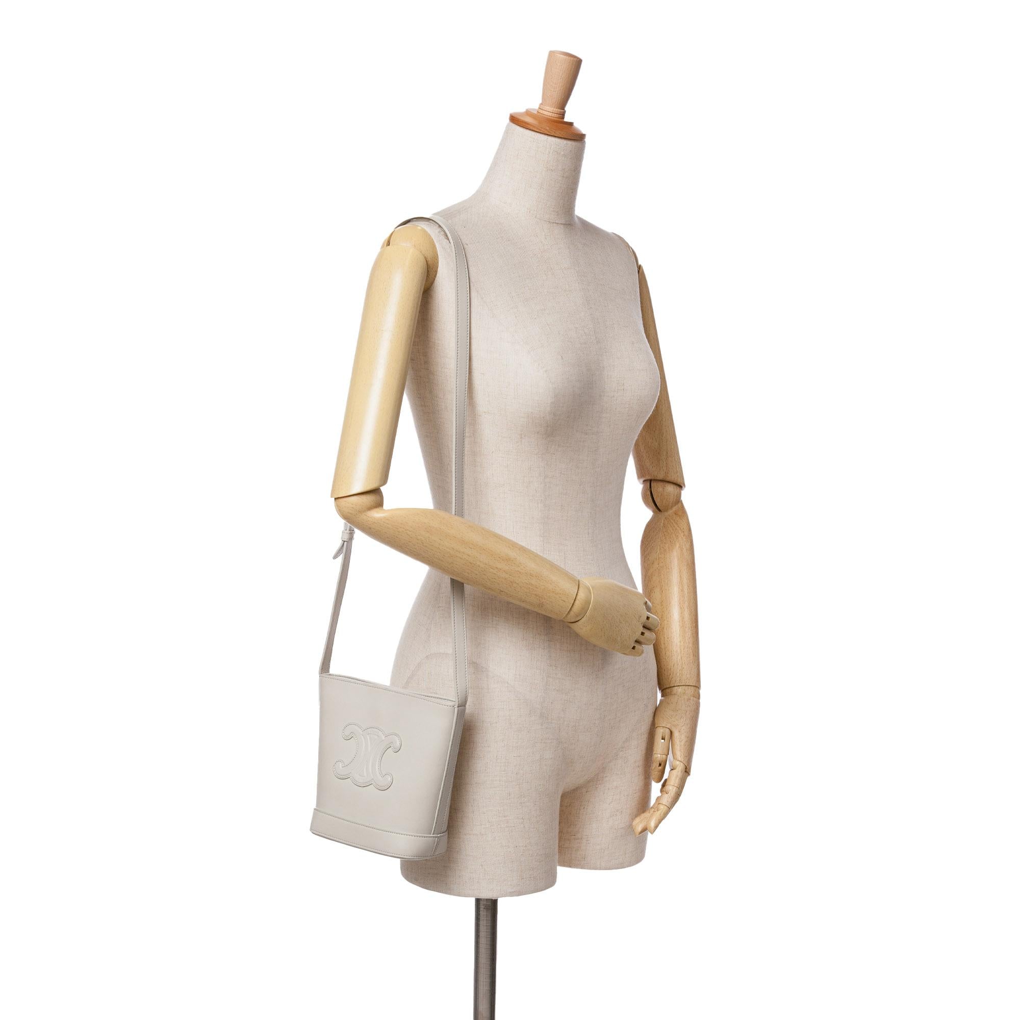Celine Small Smooth Calfskin Cuir Triomphe Bucket Bag