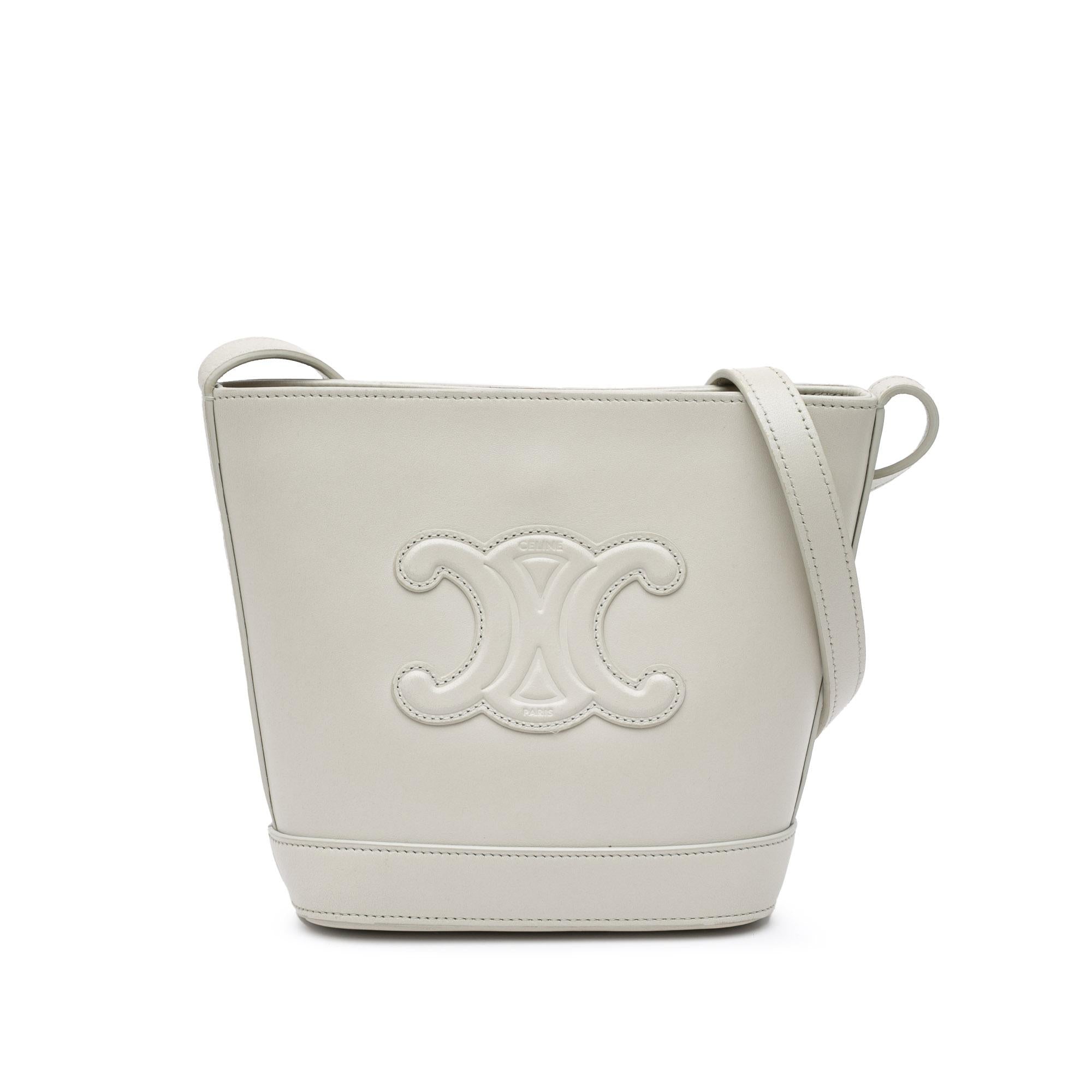 Celine Small Smooth Calfskin Cuir Triomphe Bucket Bag