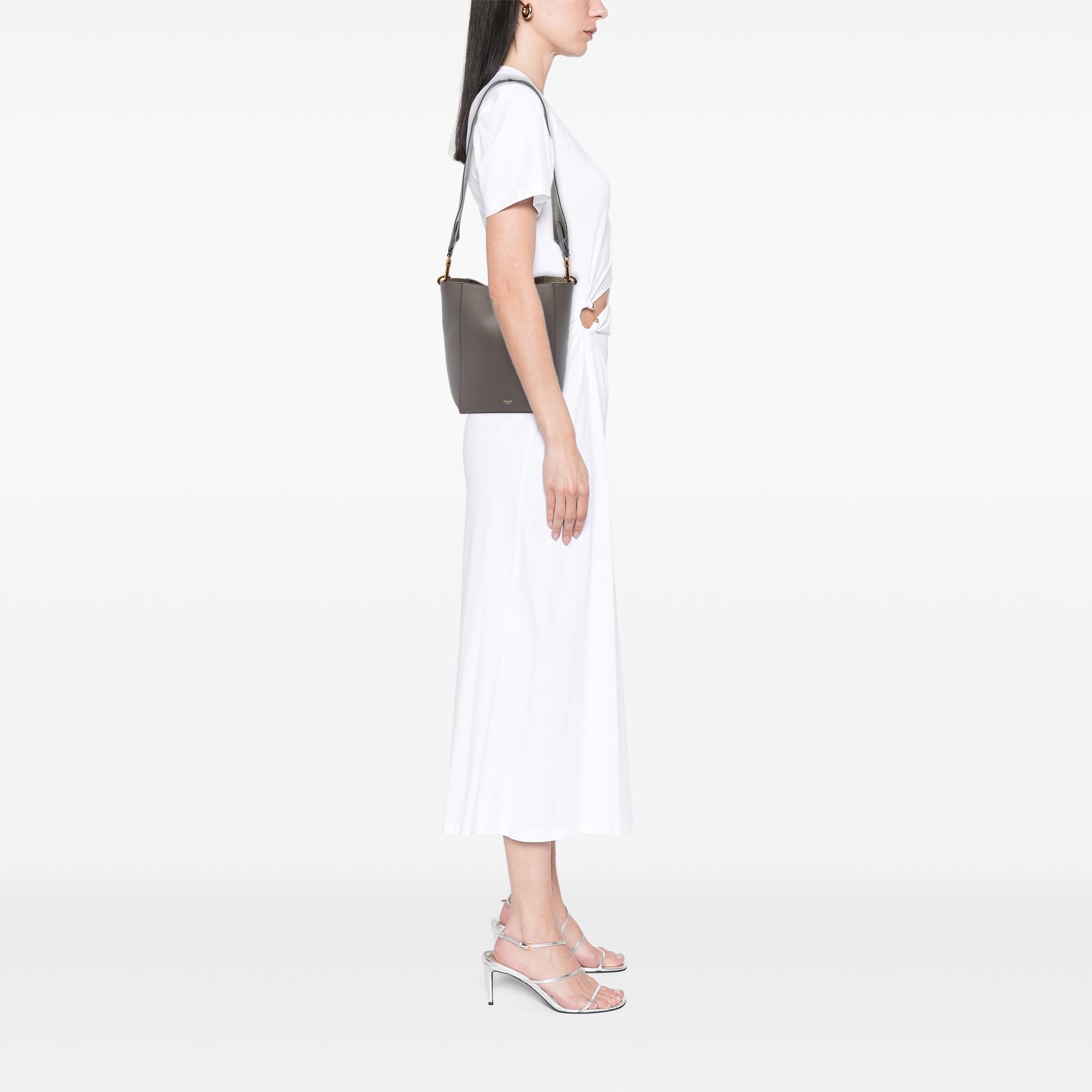 Celine Small Soft Grained Calfskin Seau Sangle Bucket Bag