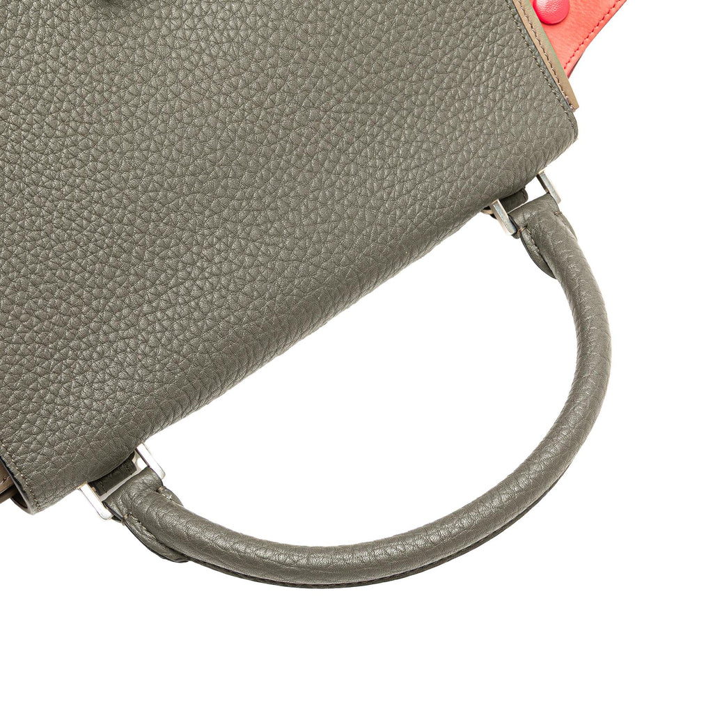 Celine Small Tricolor Leather Trapeze Satchel