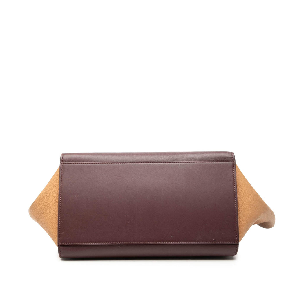 Celine Small Tricolor Leather Trapeze Satchel