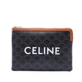 Celine Small Triomphe Coated Canvas Clutch