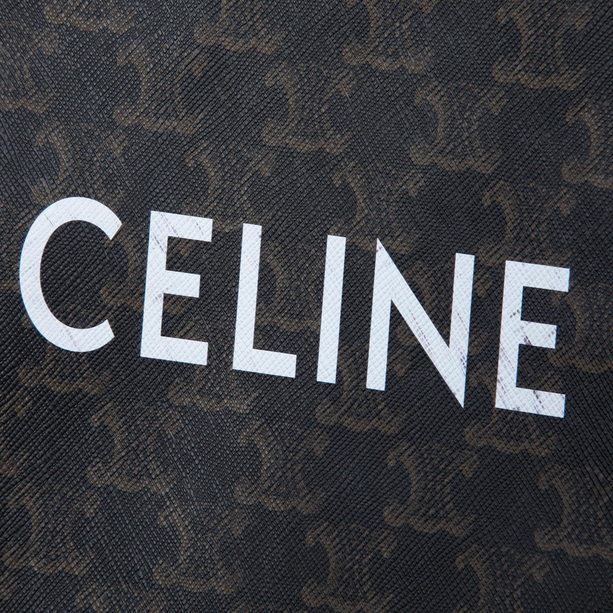 Celine Small Triomphe Coated Canvas Clutch