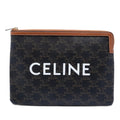 Celine Small Triomphe Coated Canvas Clutch