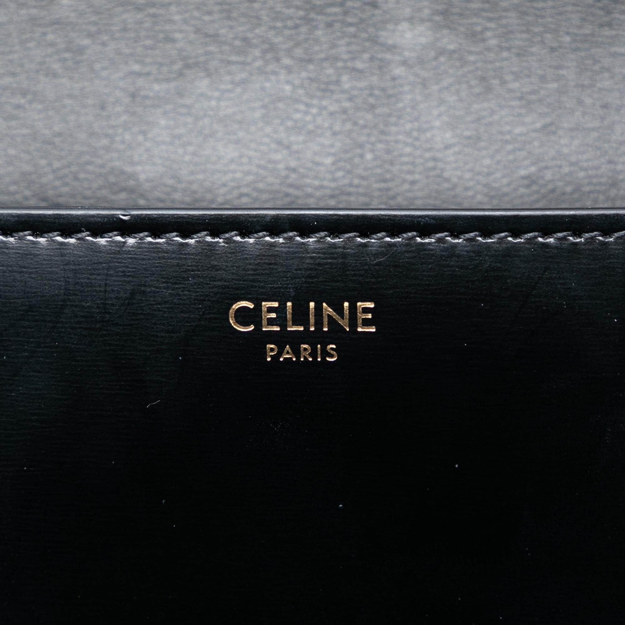 Celine Smooth Calfskin Cuir Triomphe Chain Shoulder Bag