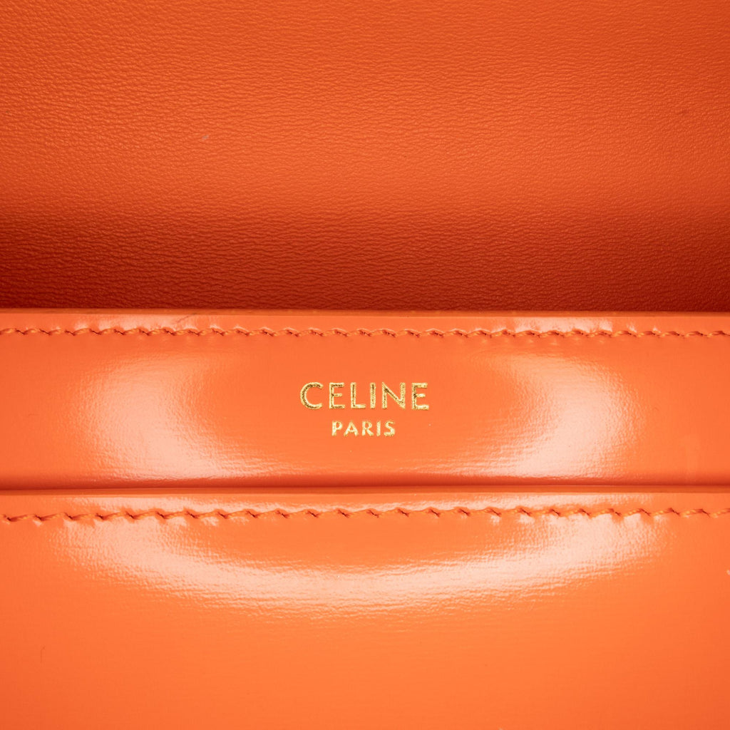 Celine Smooth Calfskin Triomphe Chain Shoulder Bag
