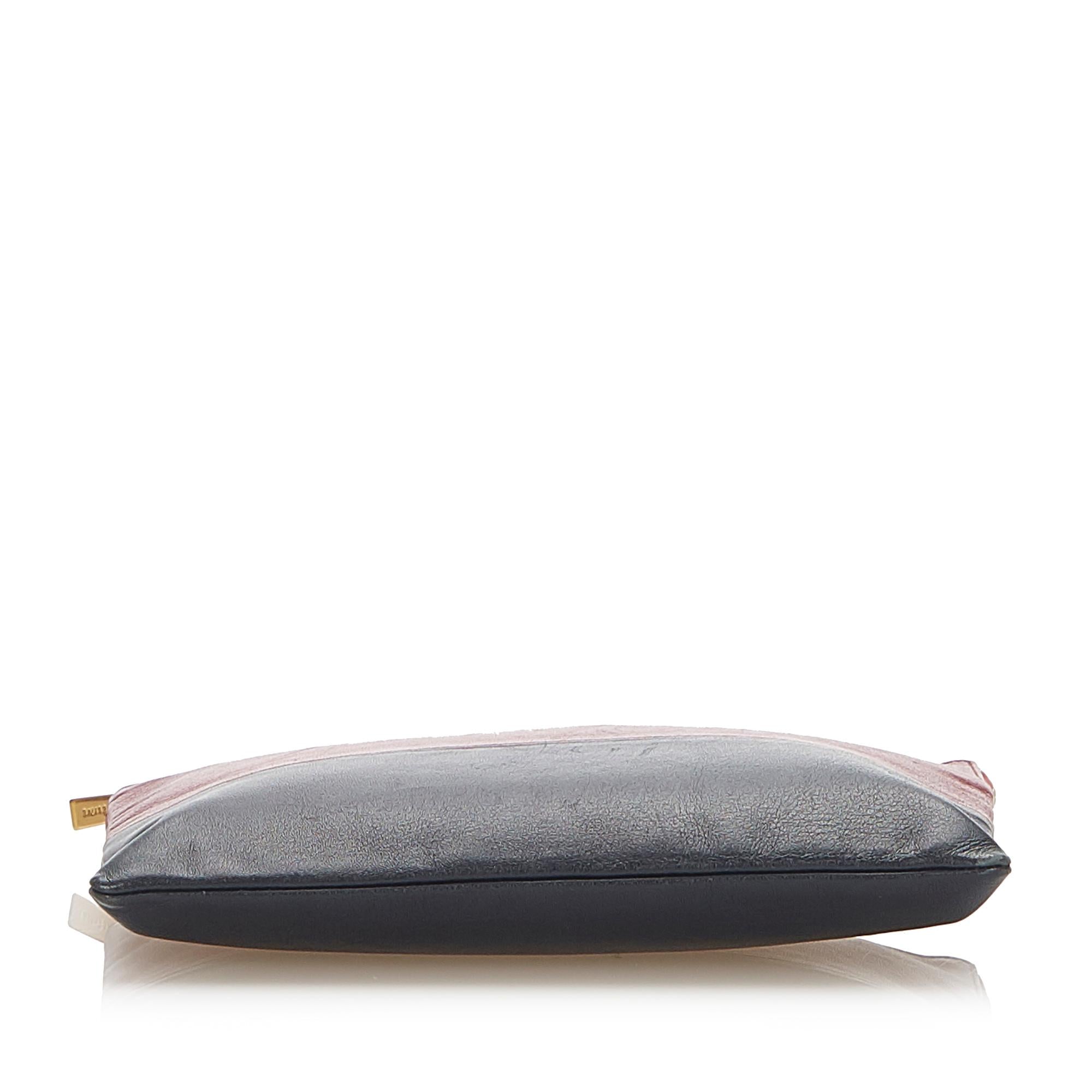 Celine Solo Bicolor Leather Clutch Bag (SHG-25911)