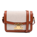 Celine Teen Canvas and Calfskin Triomphe Crossbody
