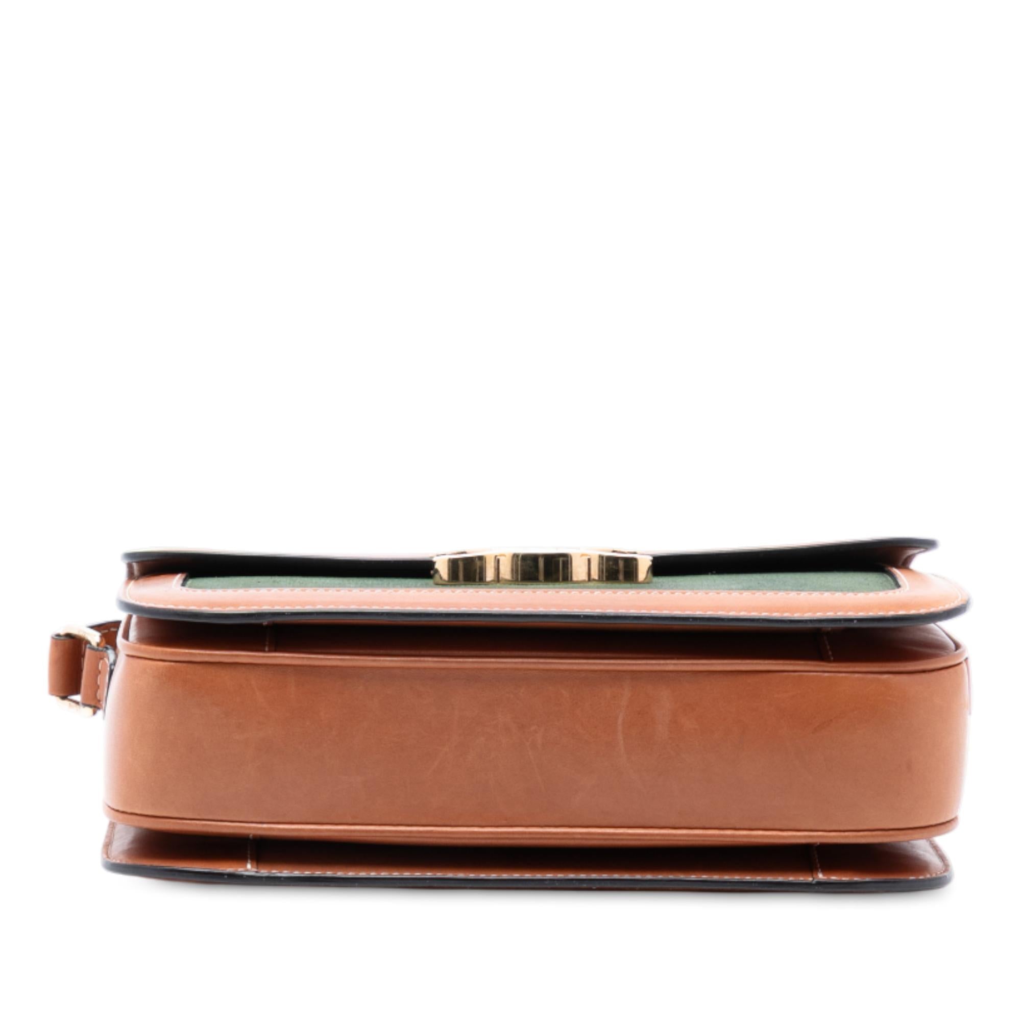 Celine Teen Canvas and Calfskin Triomphe Crossbody