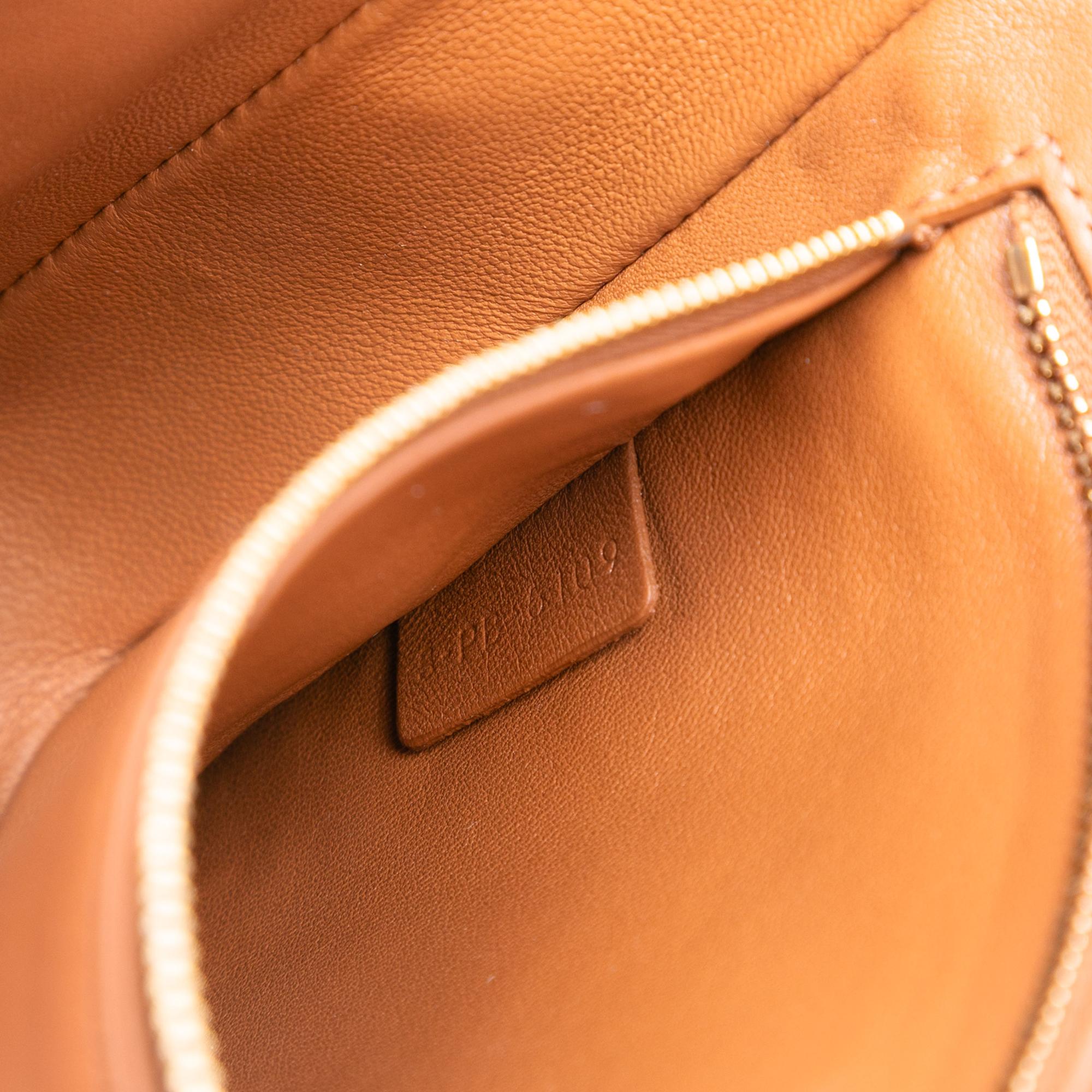 Celine Teen Canvas and Calfskin Triomphe Crossbody