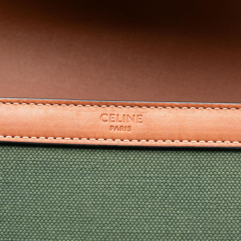 Celine Teen Canvas and Calfskin Triomphe Crossbody