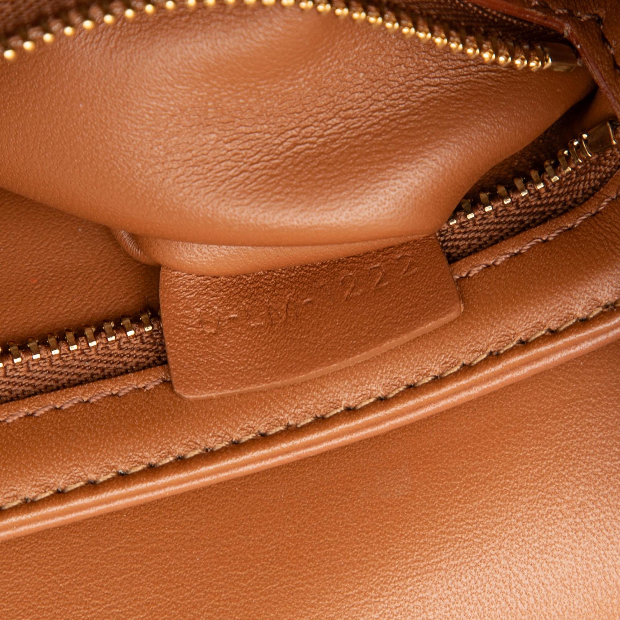 Celine Teen Canvas and Calfskin Triomphe Crossbody