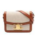Celine Teen Canvas and Calfskin Triomphe Crossbody