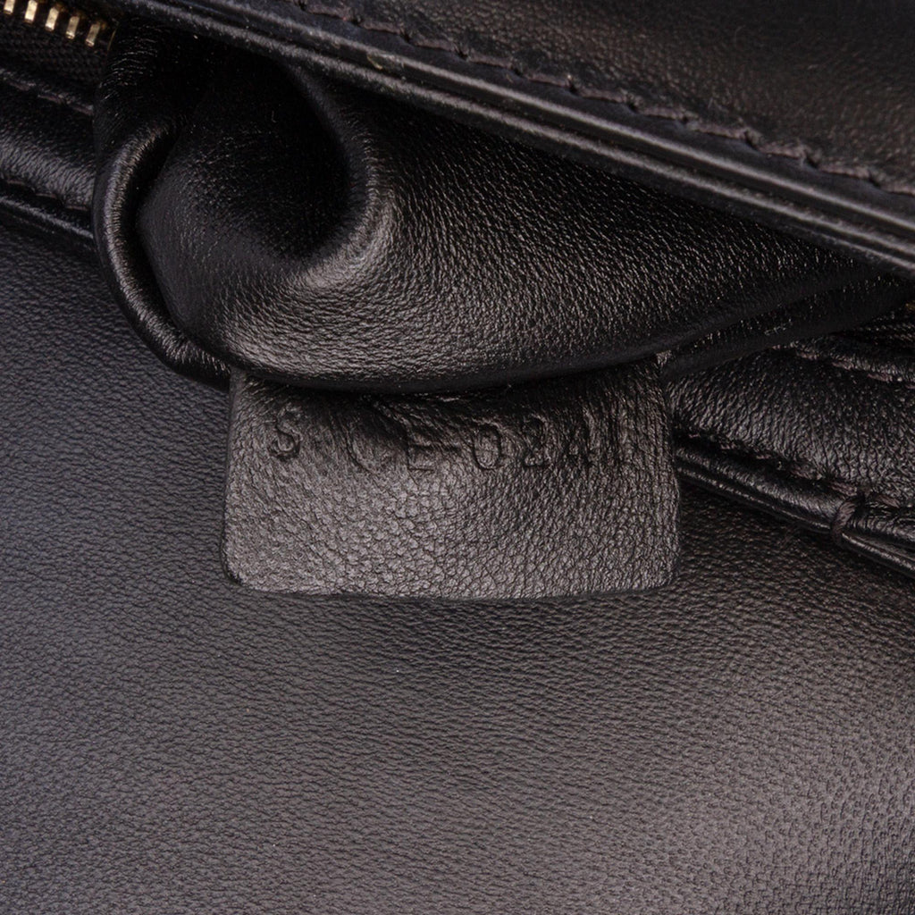 Celine Teen Embroidered Canvas and Calfskin Triomphe Crossbody