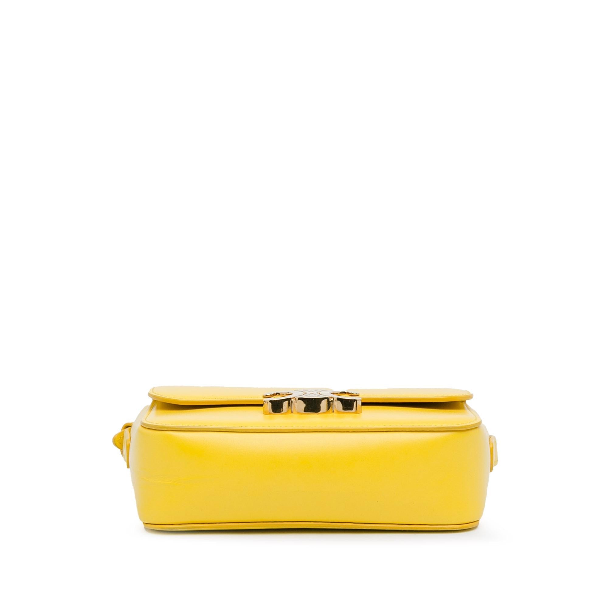 Celine Teen Shiny Calfskin Triomphe Crossbody