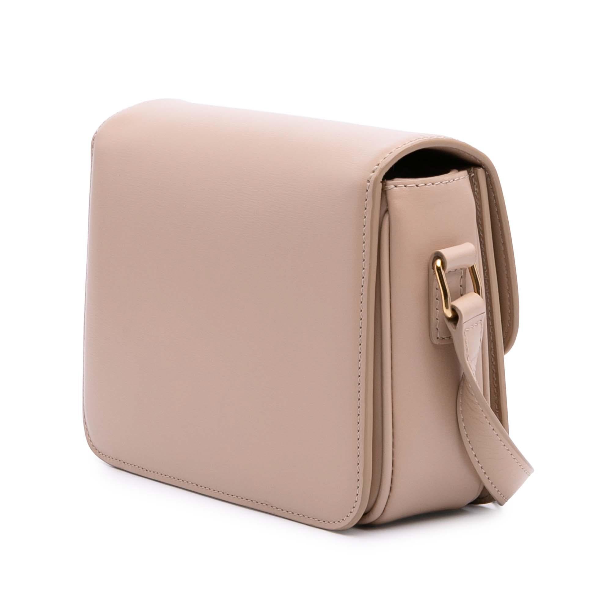 Celine Teen Shiny Calfskin Triomphe Crossbody
