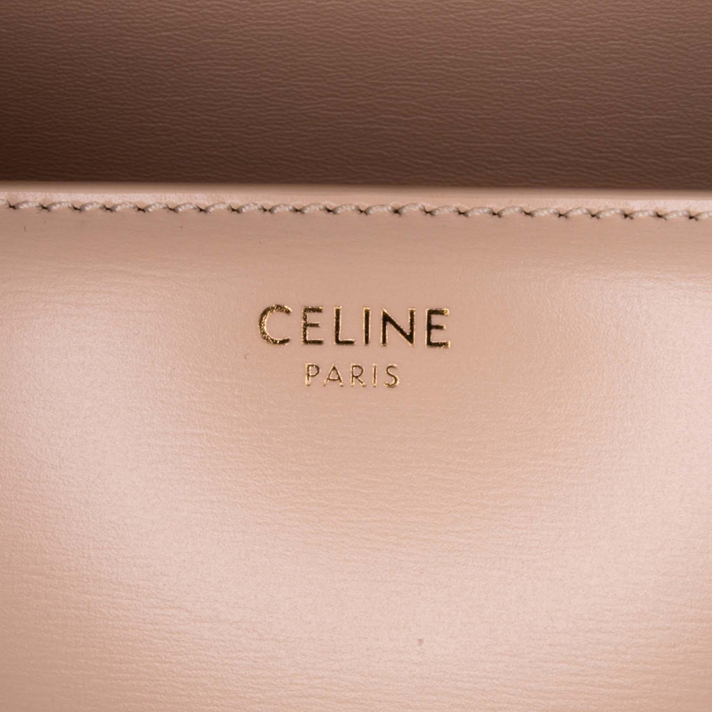 Celine Teen Shiny Calfskin Triomphe Crossbody