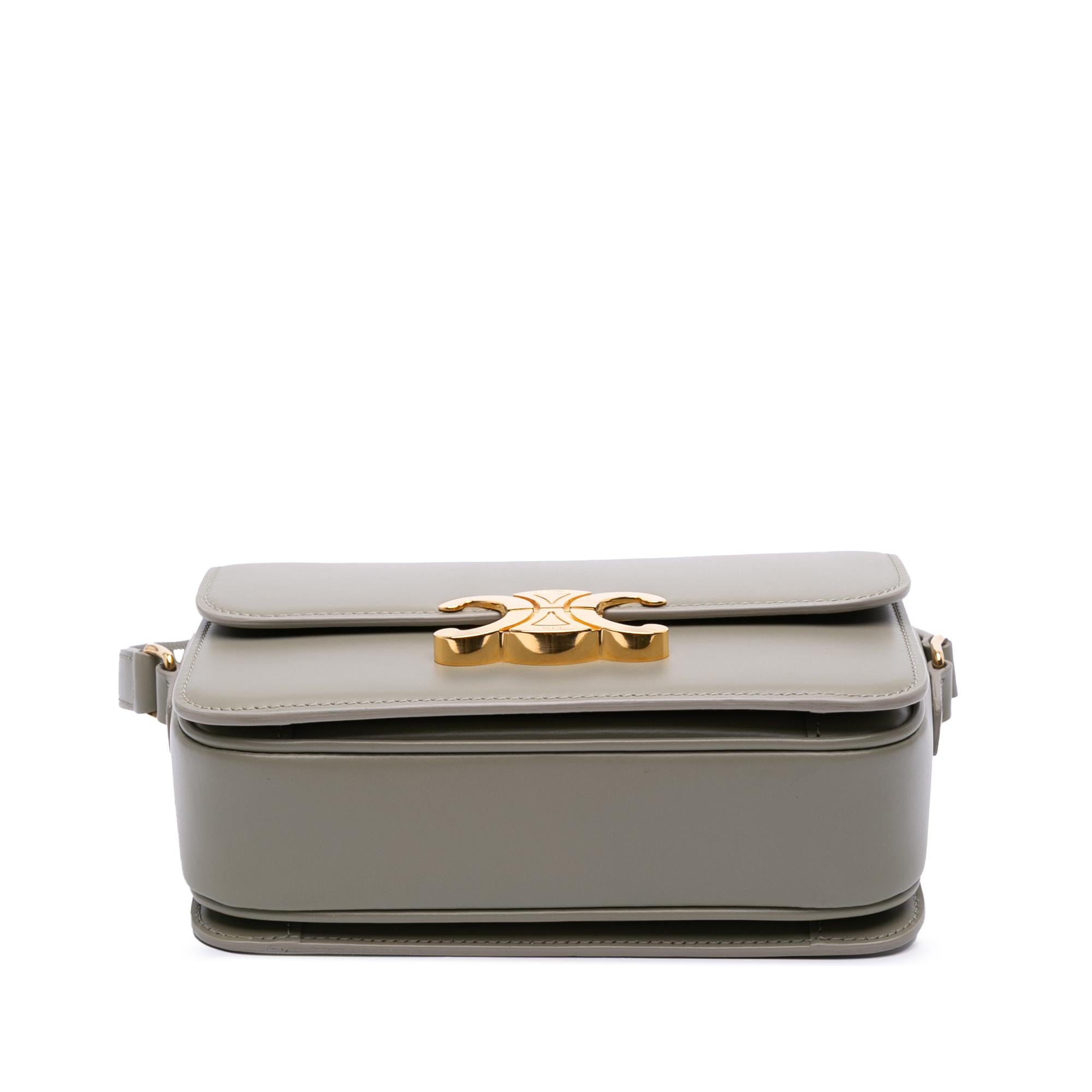 Celine Teen Shiny Calfskin Triomphe Crossbody
